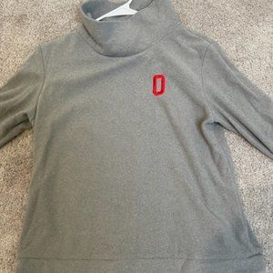 Dudley Stephens Park Slope Turtleneck, Grey, Size L, with Ohio State block O